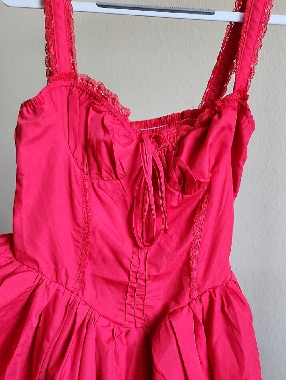SHEIN Hot Pink Ruffle Mini Dress - Picture 3 of 10